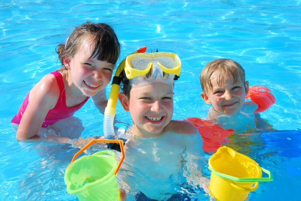 kid in pool